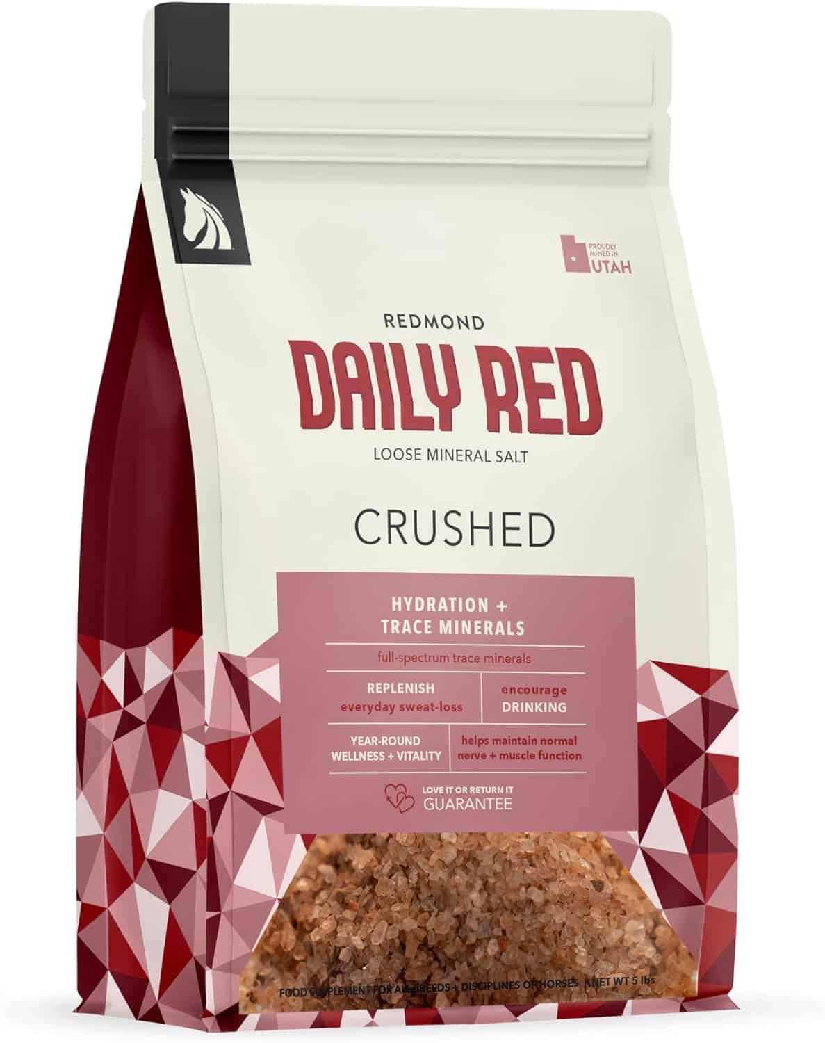 REDMOND Rock Crushed Loose Mineral Salt Electrolyte Supplement for Horses (5 LBS)